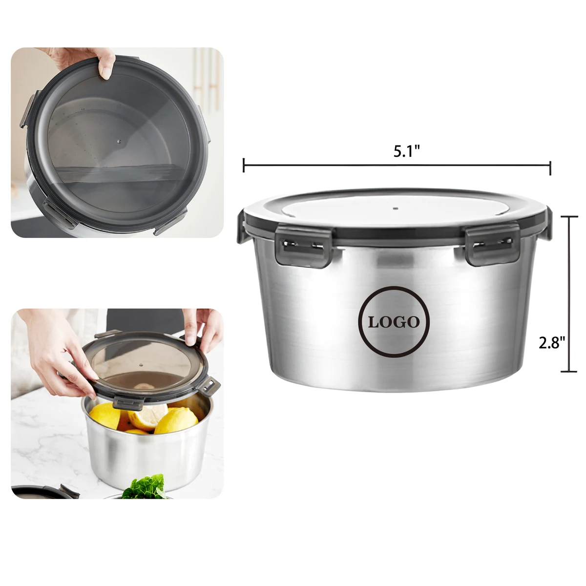 Versatile 20 OZ Stainless Steel Food Storage Containers 1