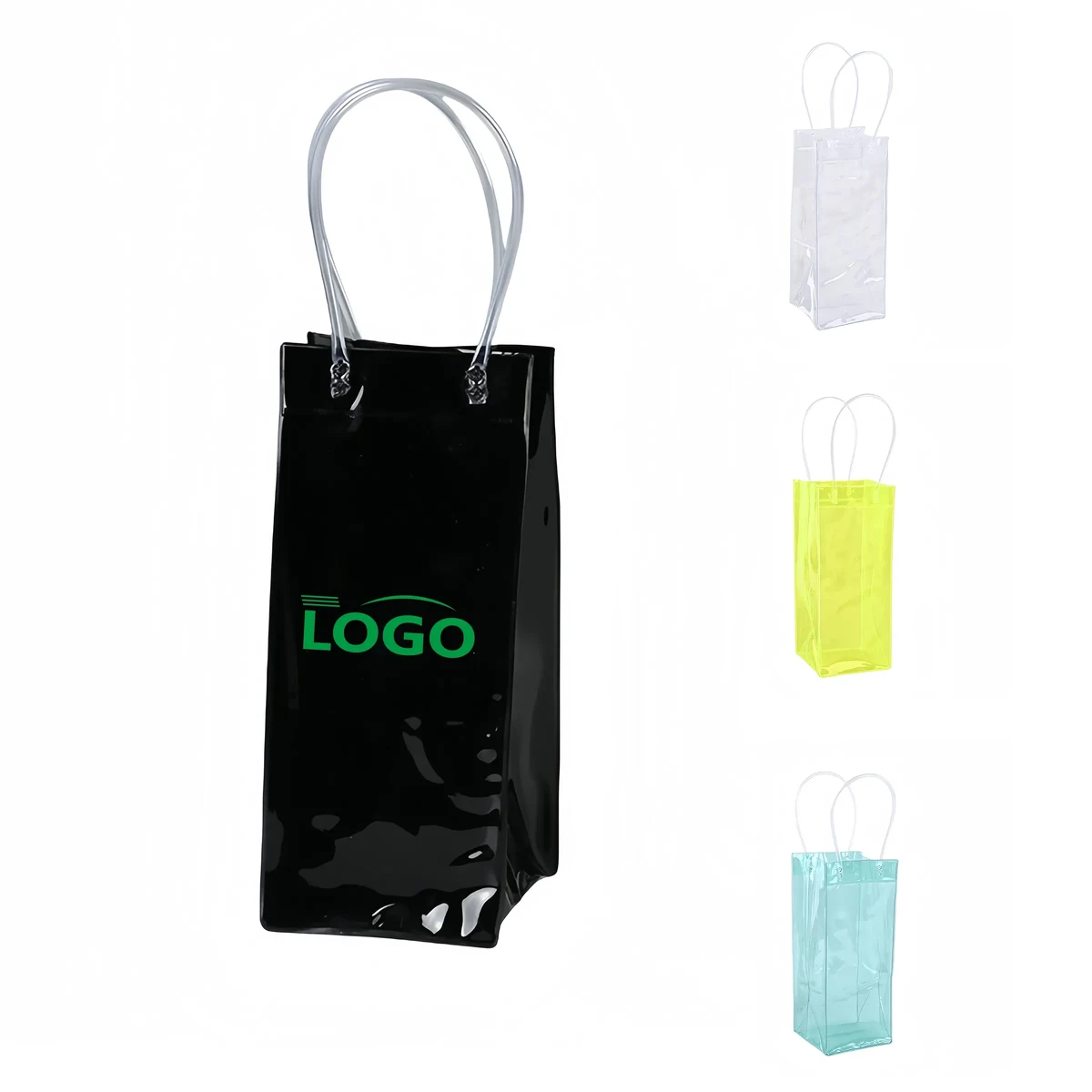 Transparent PVC Wine Bag with Handles 1