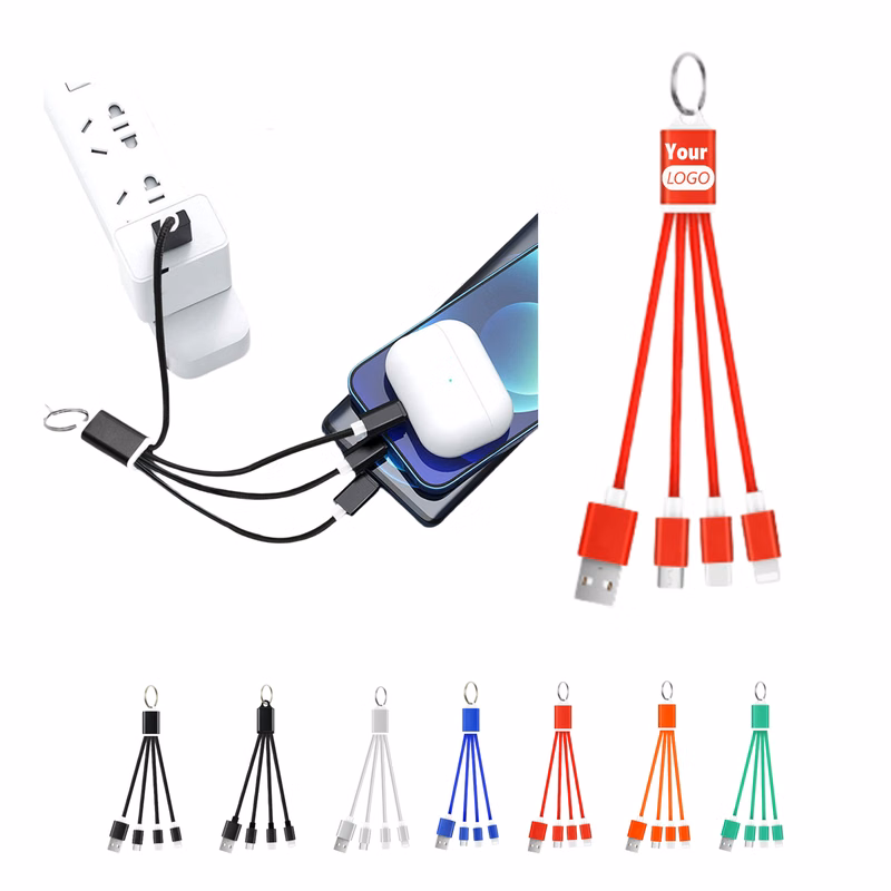 Custom Keychain 3-in-1 Flash Charging Data Cable