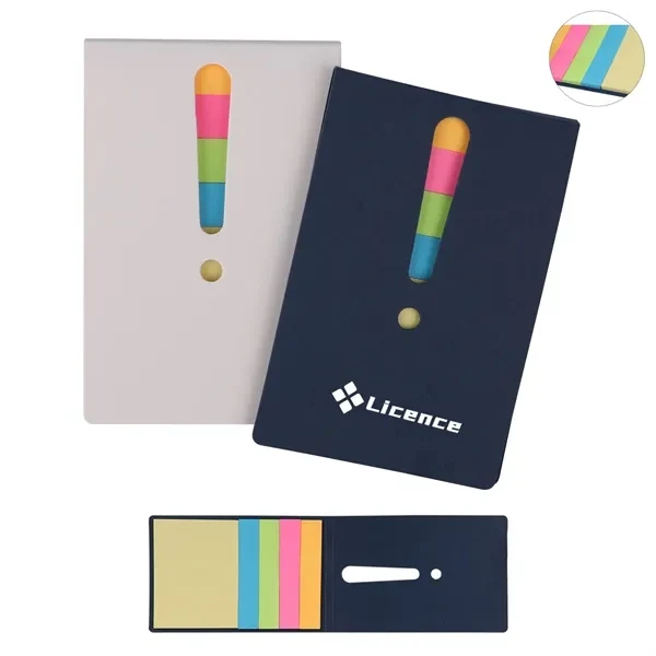Custom 4.1 Inch Kraft Paper Sticky Notes with 4 Color Pads — Portable Memo 1