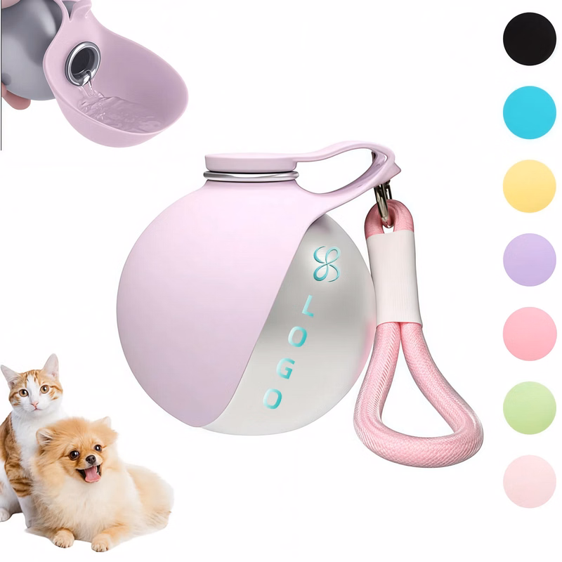 10oz Portable Travel Dog Water Dispenser with Bowl