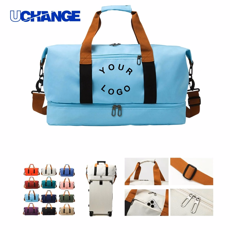 Travel Duffel Bag with Wet Dry Separation for Sports