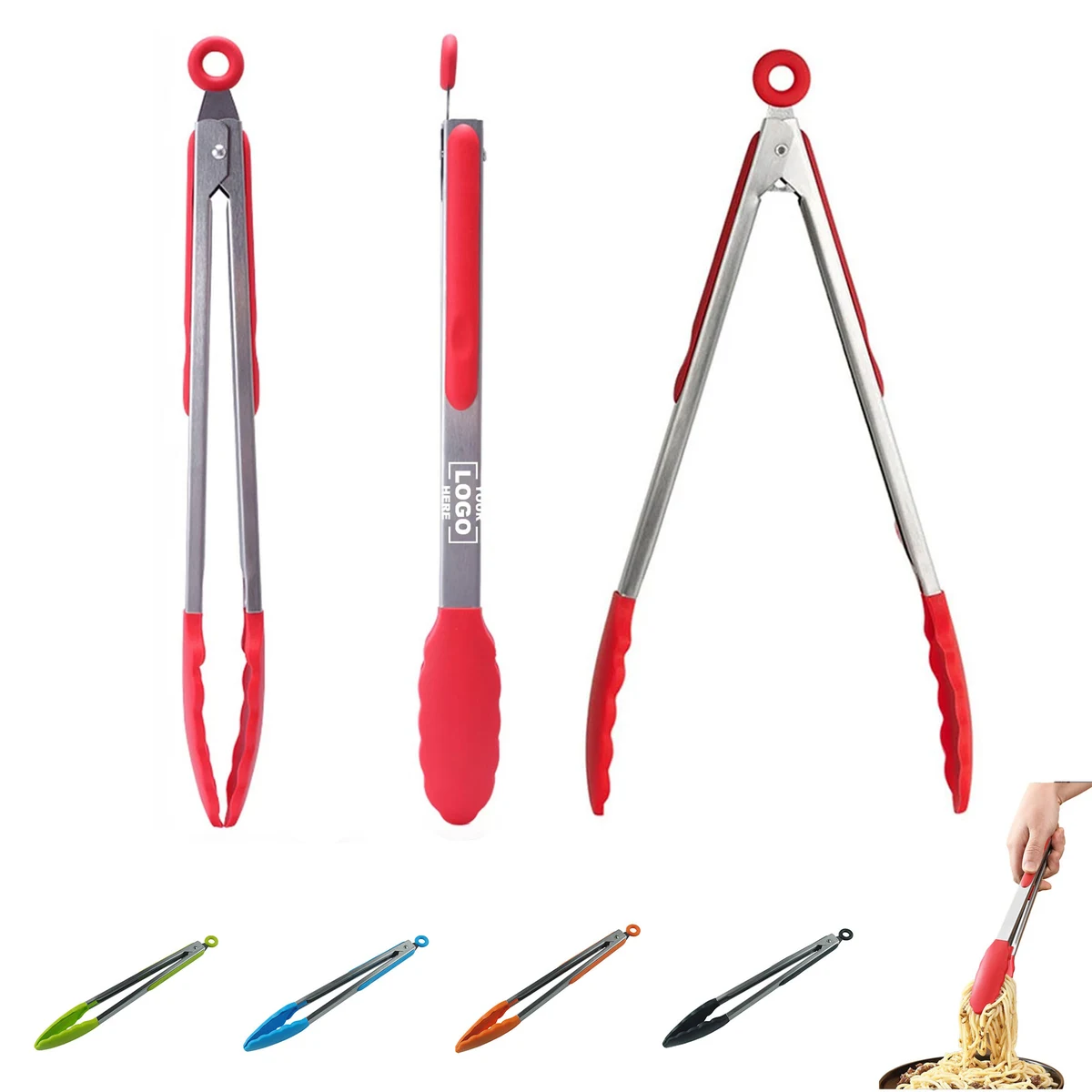 12" Silicone Kitchen BBQ Tongs 1