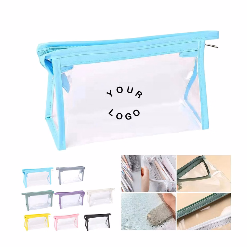 Compact Clear Toiletry Pouch with Silkscreen Printing