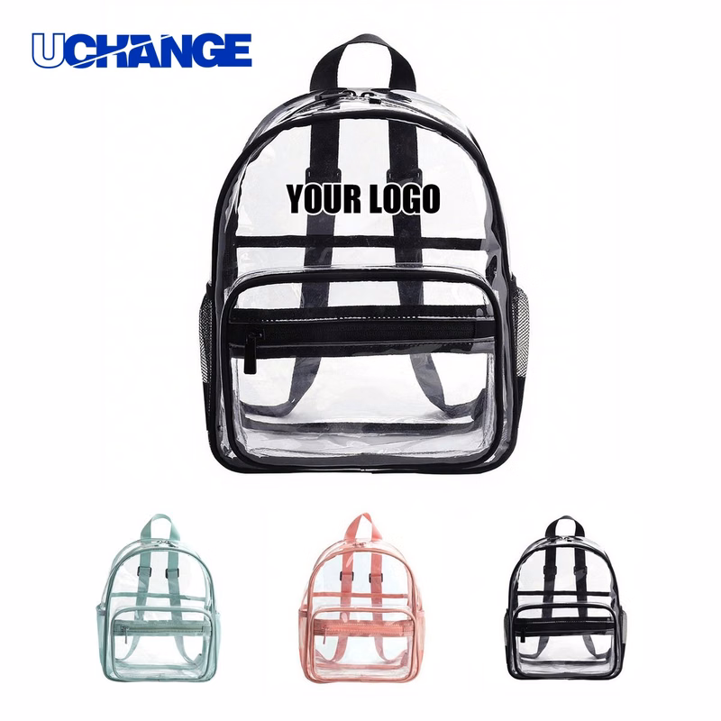 Clear PVC Mini Backpack Bag Hand Held 9" x 5.5" x 11.8"