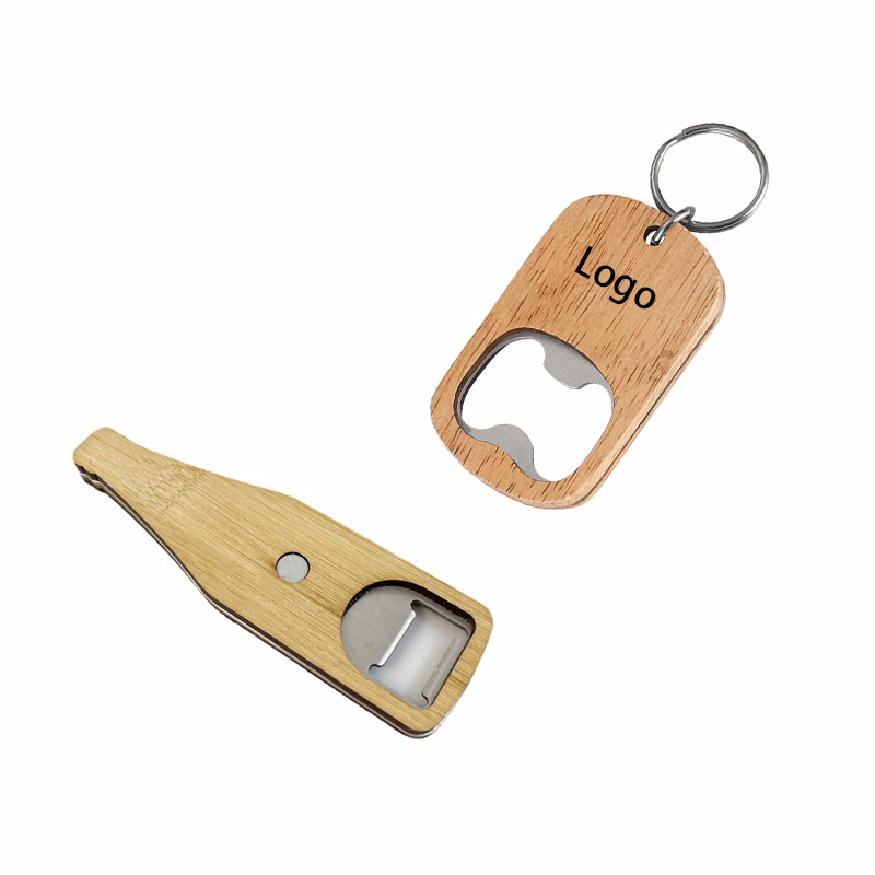 2 in 1 Custom Shape Wooden Key Pendant and Bottle Opener