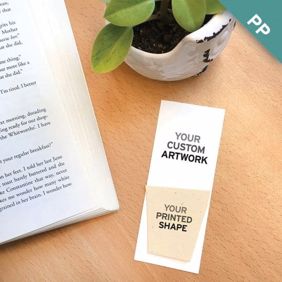 Single-Sided Small Eco Bookmark With Printed Shape