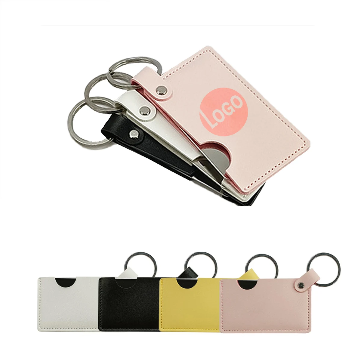 PU Leather Mirror Keychain 1