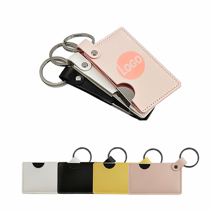 PU Leather Mirror Keychain