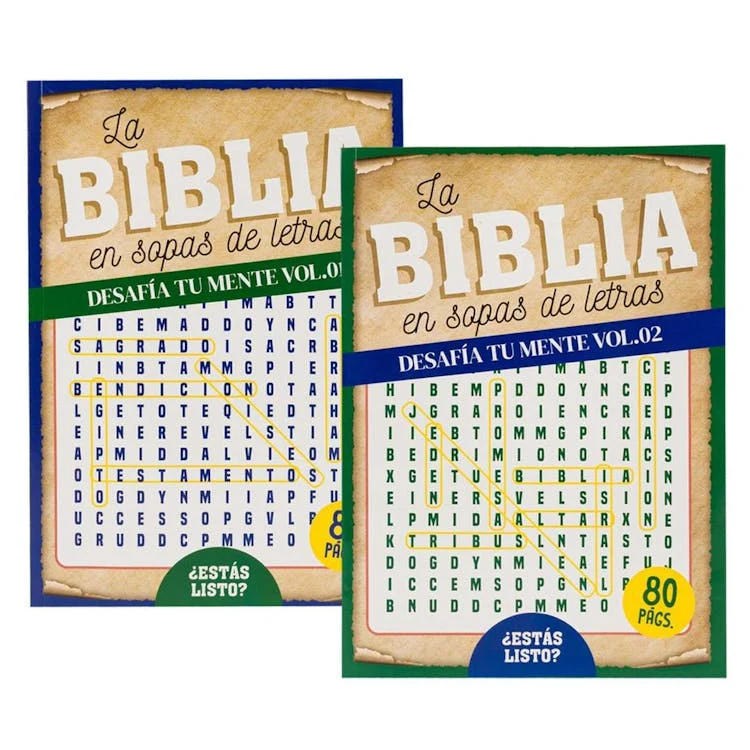 Word Search Puzzle Books - Spanish Biblia 80 Pages Two Titles 1