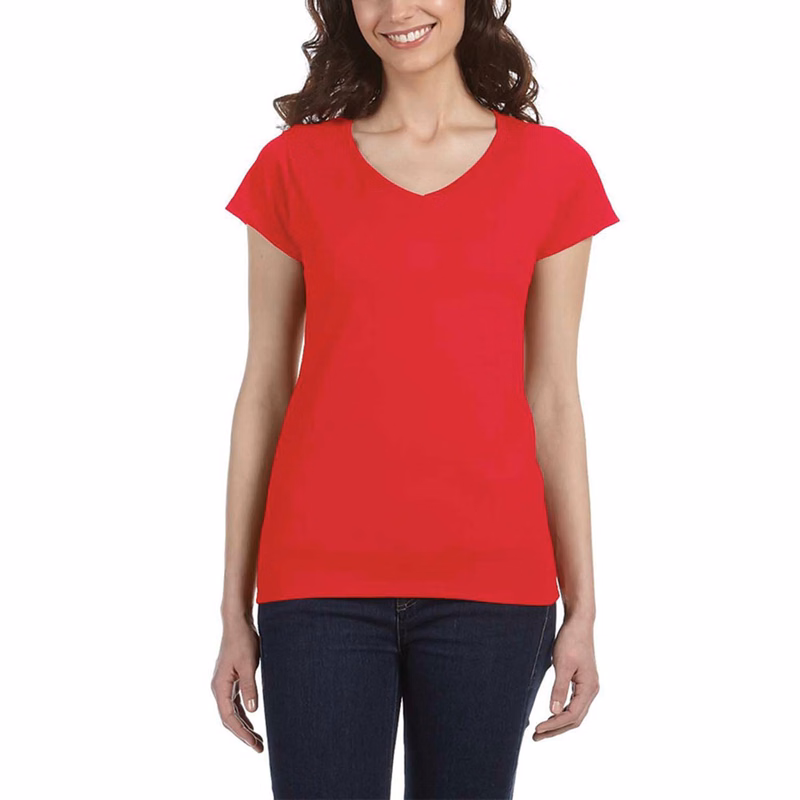 SoftStyle V-Neck:Comfort & Style for Women 4.5oz
