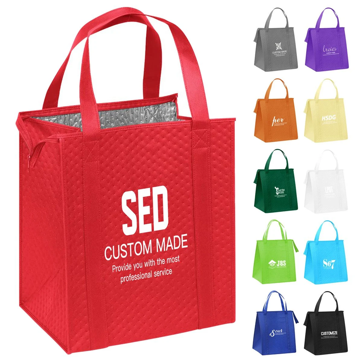 Reusable Non Woven Insulated Grocery Tote Bag 1