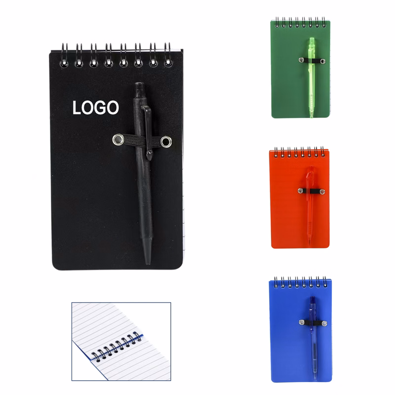 Top Bound Notebook With Pen
