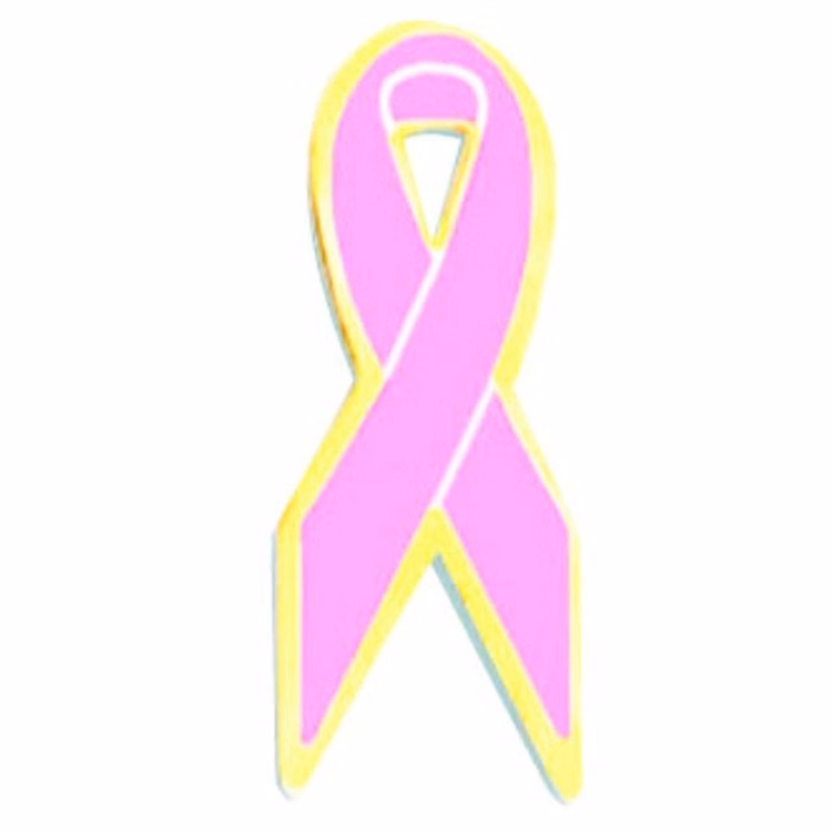 Bright Gold Breast Cancer Awareness Service Lapel Pin