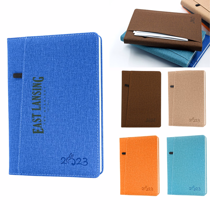 Fabric Business Notebook with Pocket