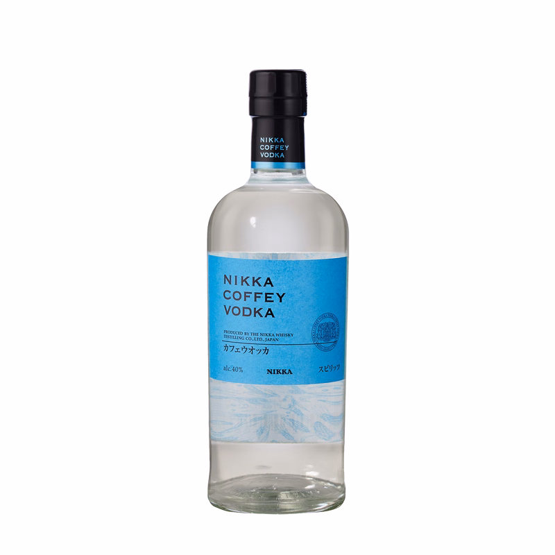 Etched Nikka Coffey Vodka Liquor Bottle