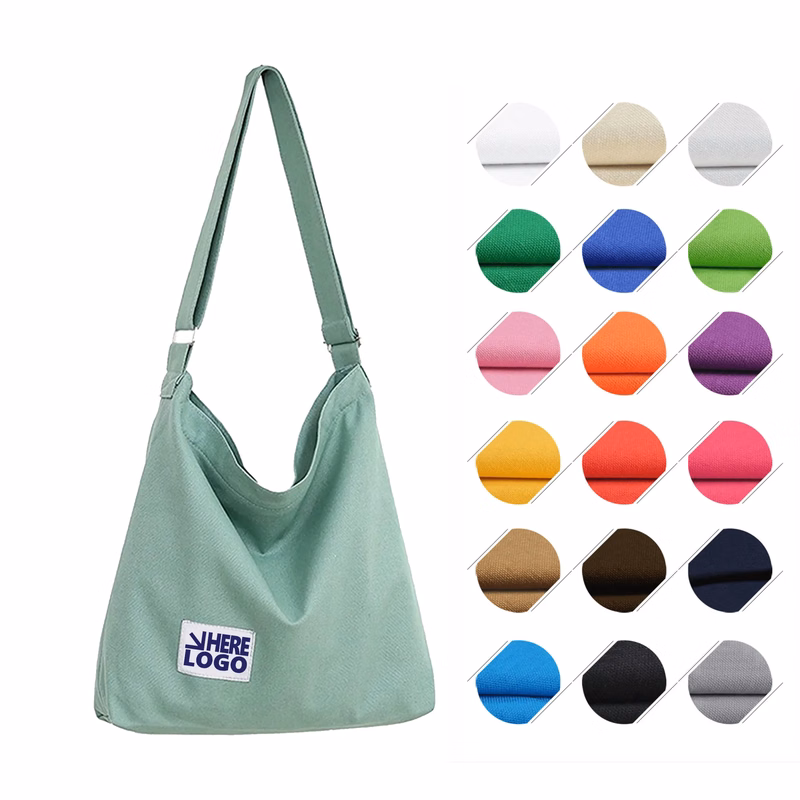 Retro Large Size Crossbody Canvas Shoulder Bag