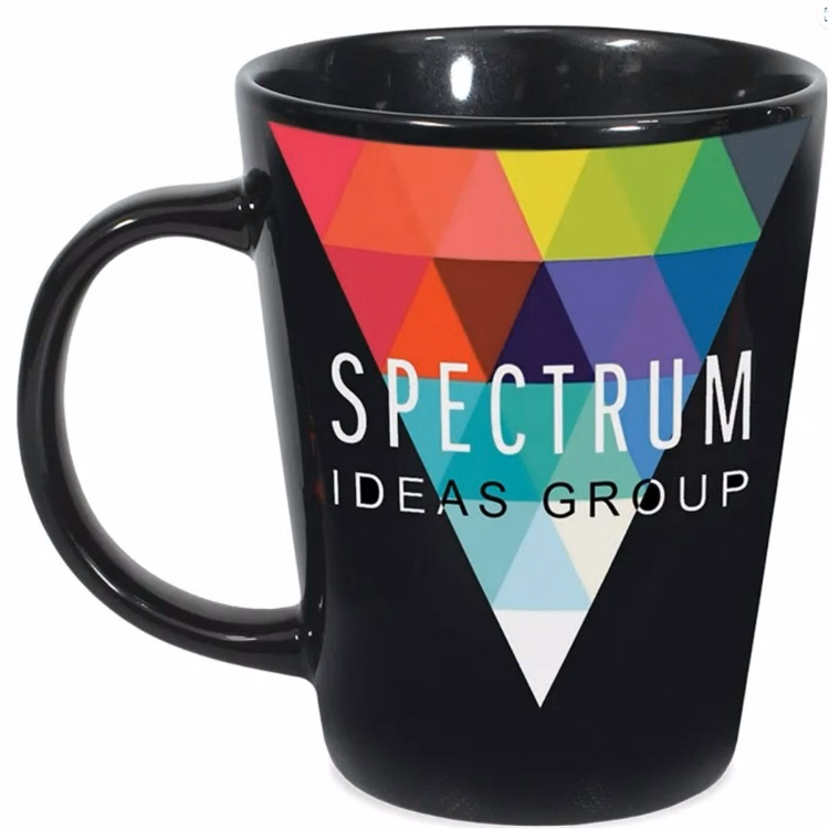 12 Oz. Short Black Latt Mug
