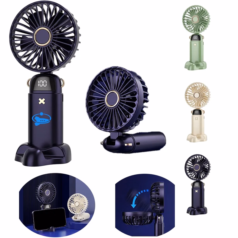 New Digital Display Folding Aromatherapy Small Electric Fan