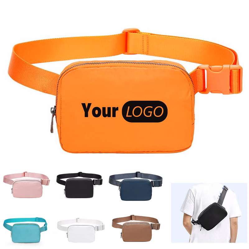 Oxford Fabric Waist Pack With Zipper Pocket