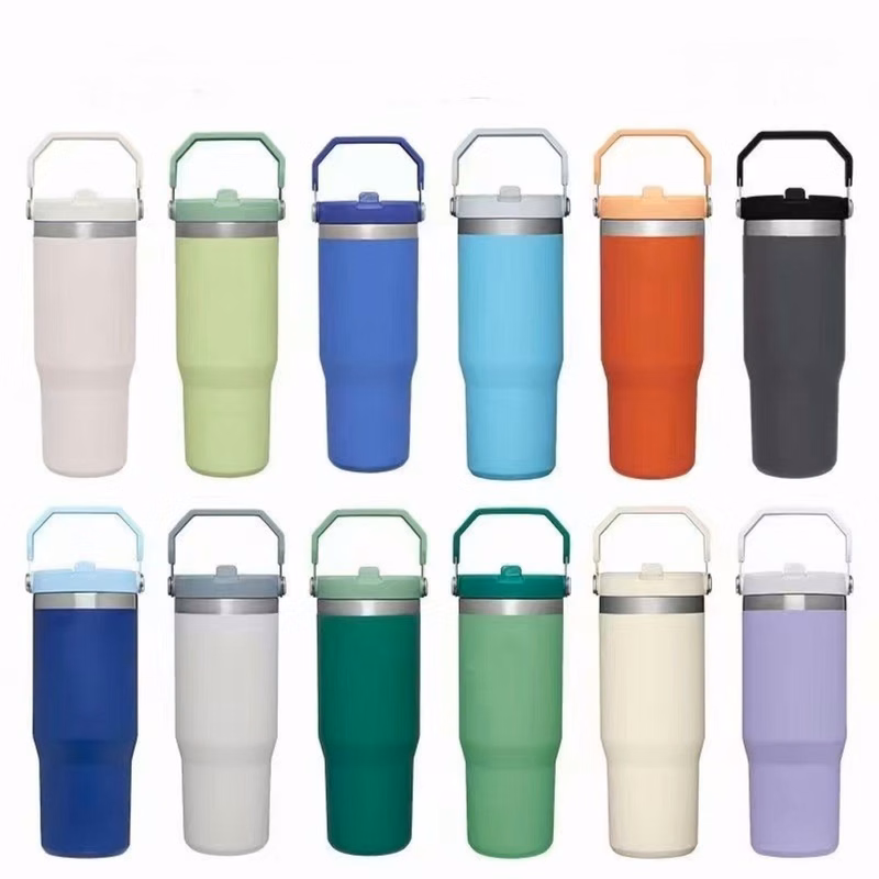 30oz Stainless Steel Tumbler with Straw