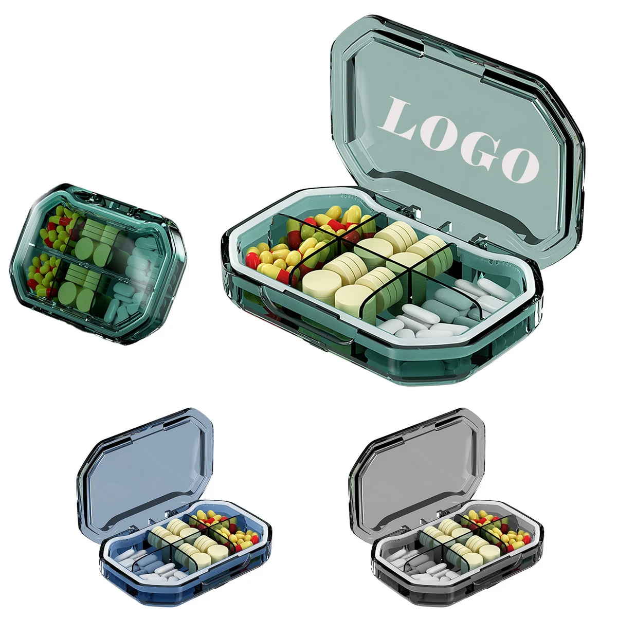 High Quality Portable Transparent Pill Case 1