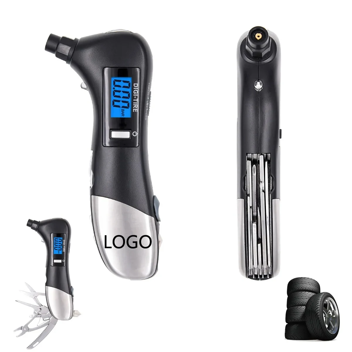 9 In 1 Tire Gauge Multi Emergency Tool 1