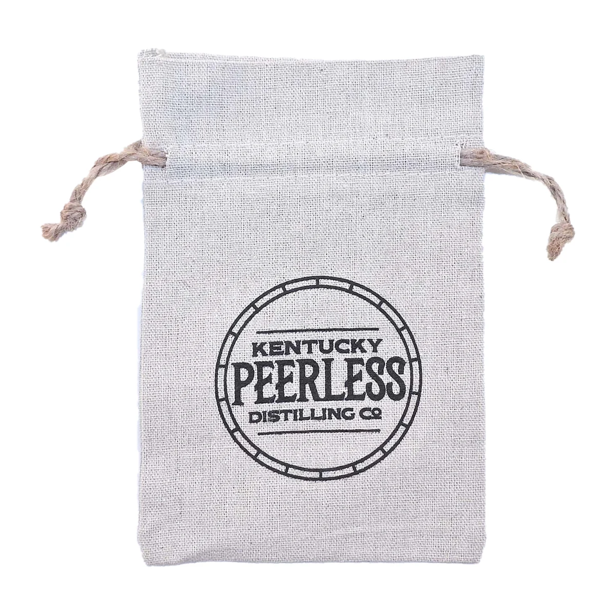 REBEL Rough 100% Natural Cotton Drawstring Bag w hemp drawstring 5x7" (LINEN TEXTURE) 1