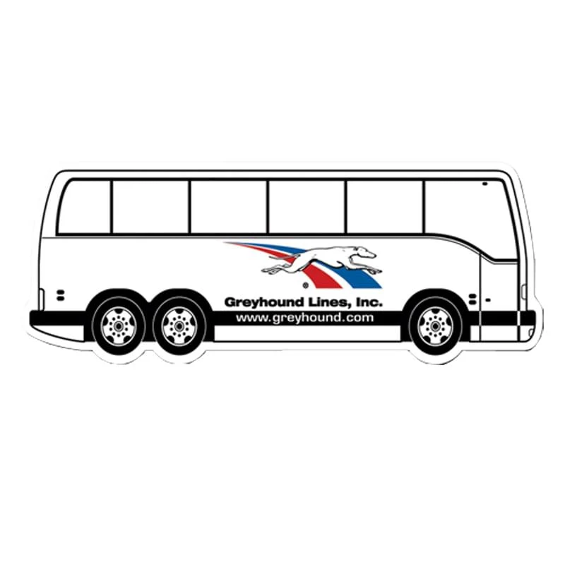Charter Bus Stock Shape Vinyl Magnet - 30mil, custom magnet with logo imprint 1