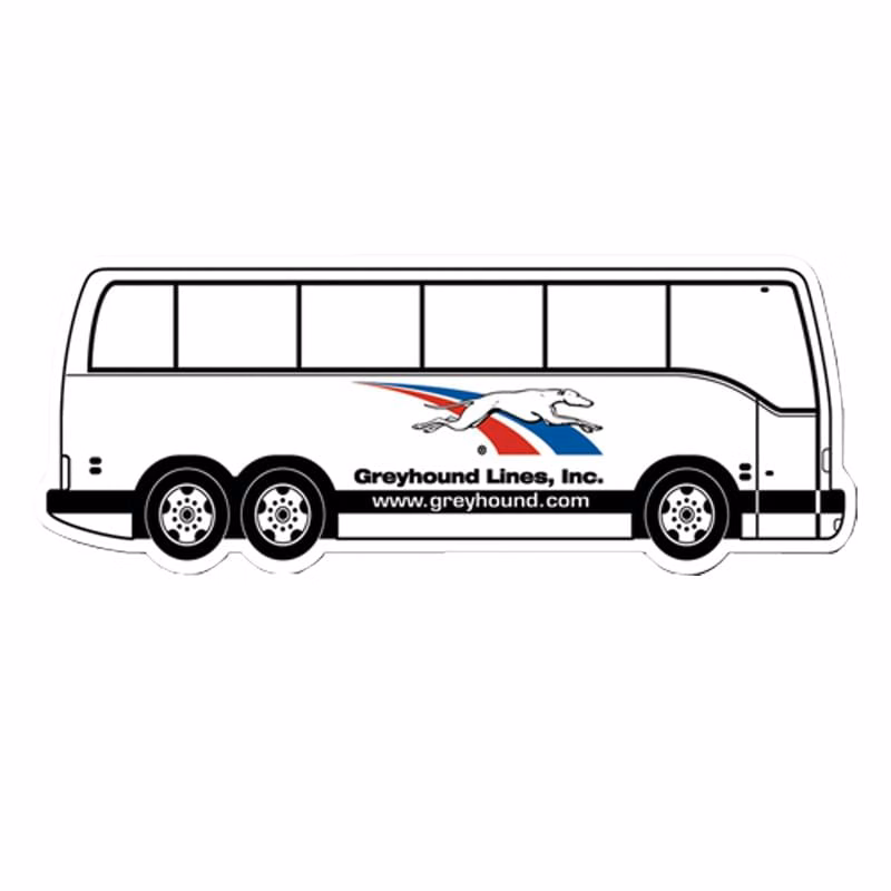 Charter Bus Stock Shape Vinyl Magnet - 30mil