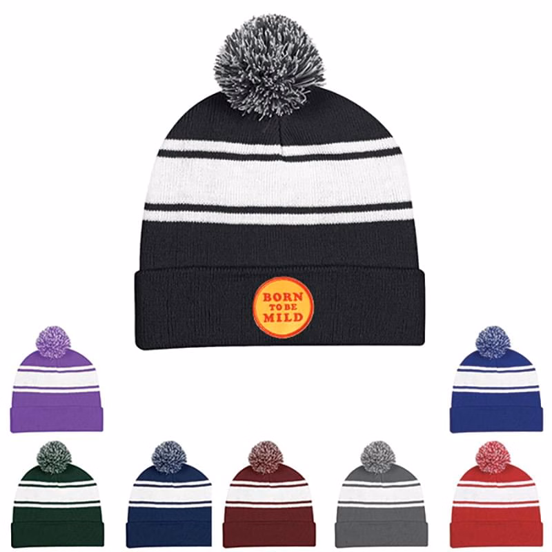 Knitted Two-tone Beanie