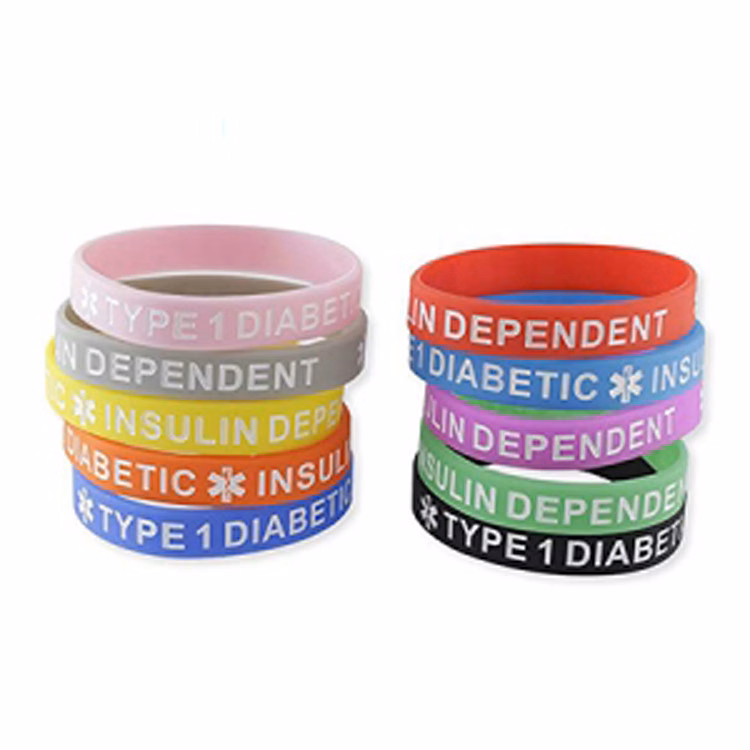 Debossed Fill Color Silicone Bracelet
