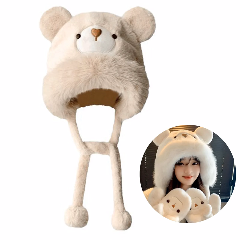 Plush Bear Hat Set
