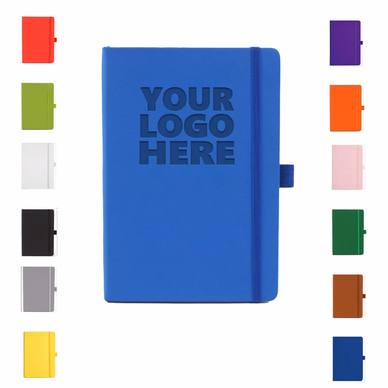 8.3*5.7in business notebook with straps customization simple