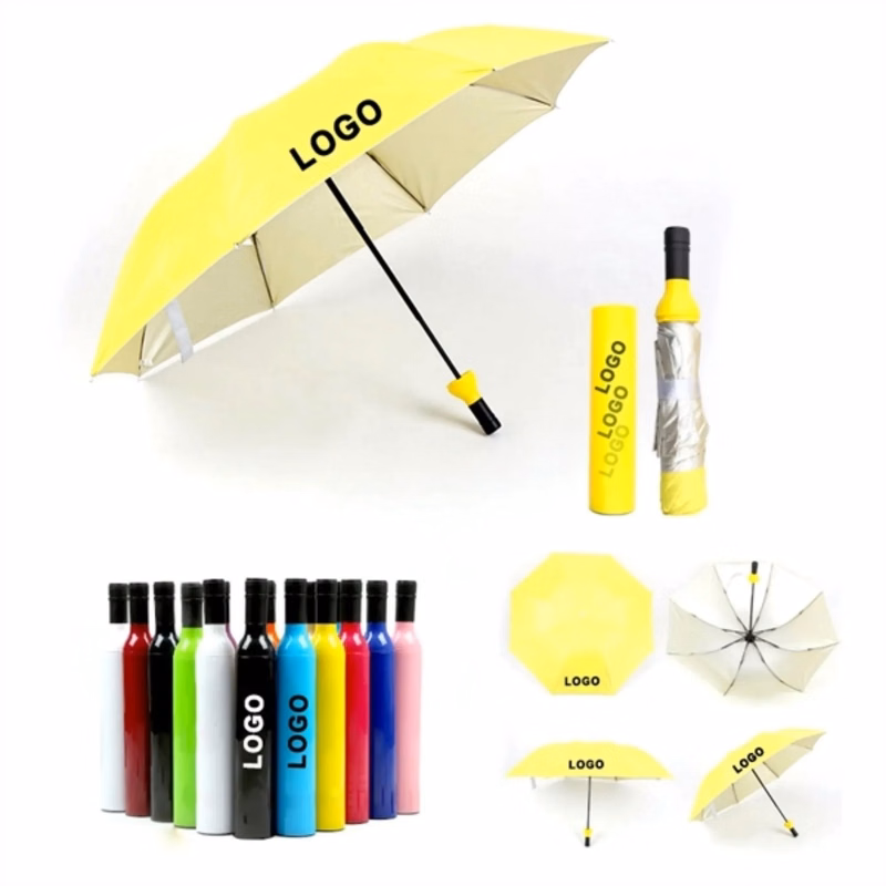 Creative Fashion Wine Bottle Folding Umbrella