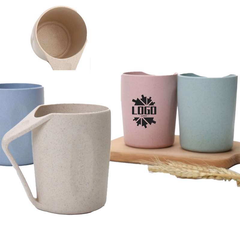 Natural Wheat Straw Mouthwash Cup Plasticizer Free Material