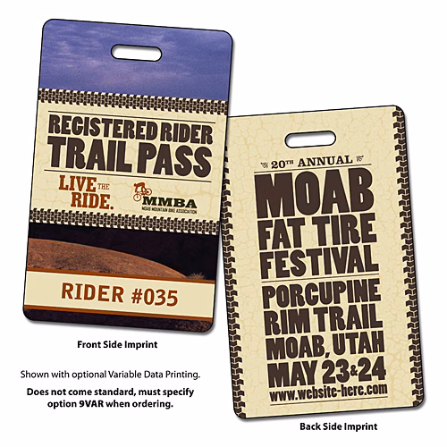 Laminated Plastic Card w/Punch-Out Slit - 3.375x2.125 (2-Sided)