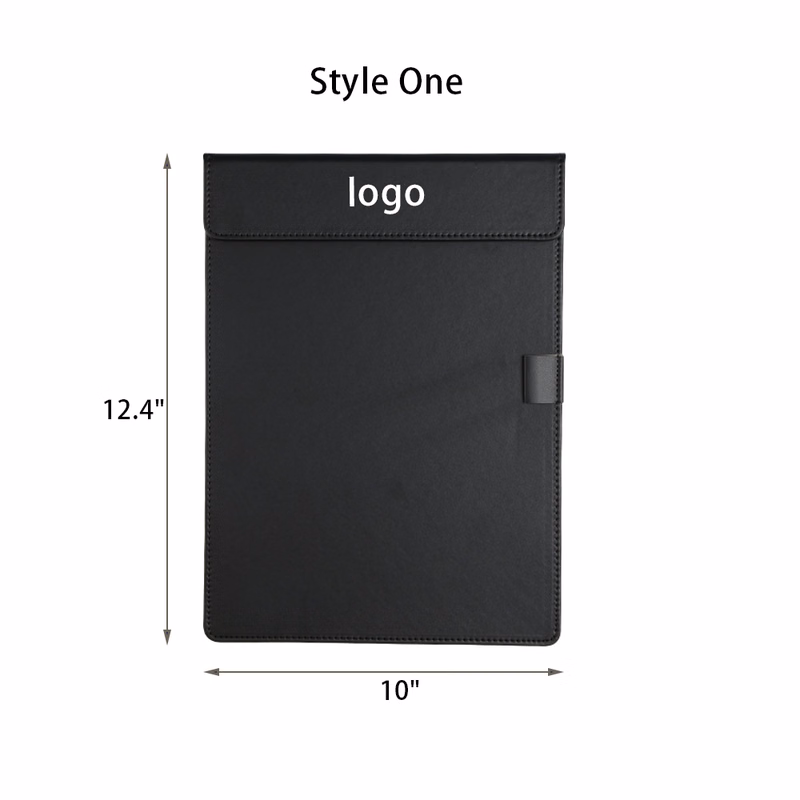 A4 leather customizable logo signature board clip