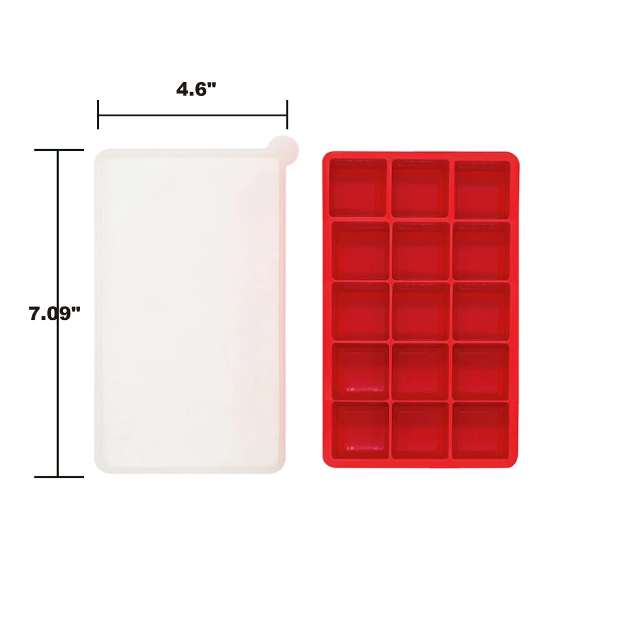 15 Flexible Silicone Ice Cube Molds with Removable Lid 1