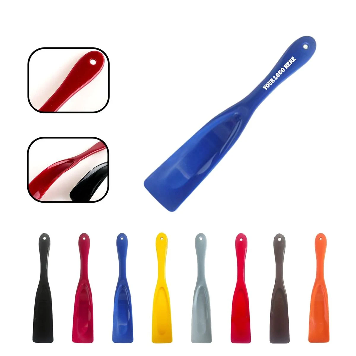 Customizable 7.6 in Portable Plastic Shoe Horn 1