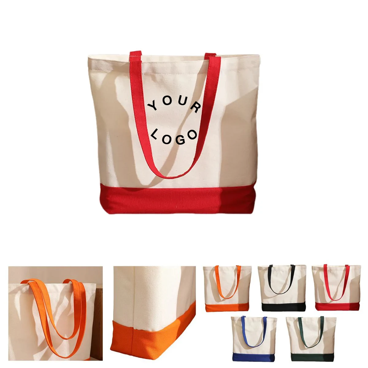 Polyester Canvas Tote Bag For Daily Carry, custom tote bag with logo imprint 1