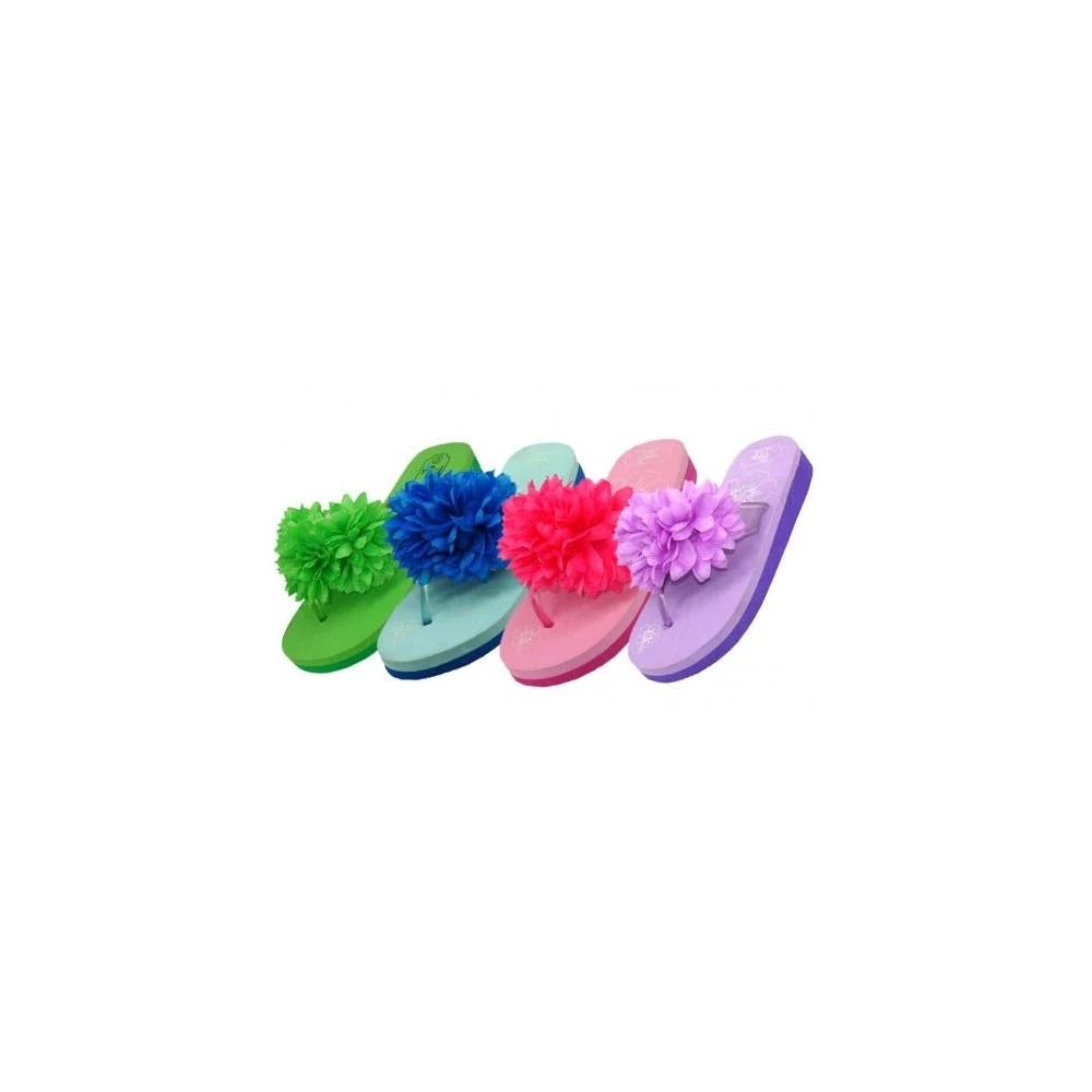 Women's Flower Top Flip-Flops - Assorted Colors 1