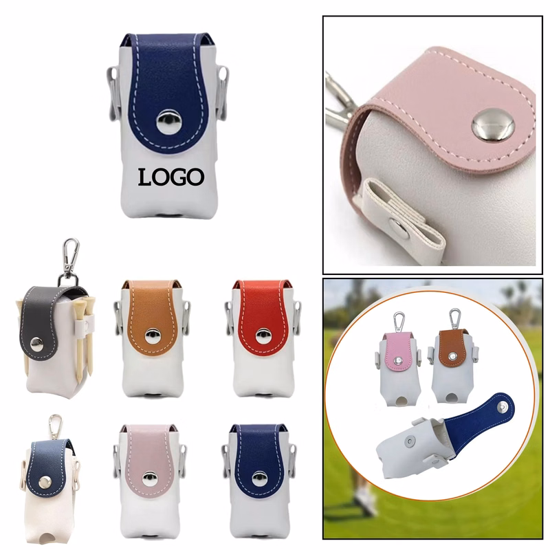 Portable PU Leather Golf Ball Bag