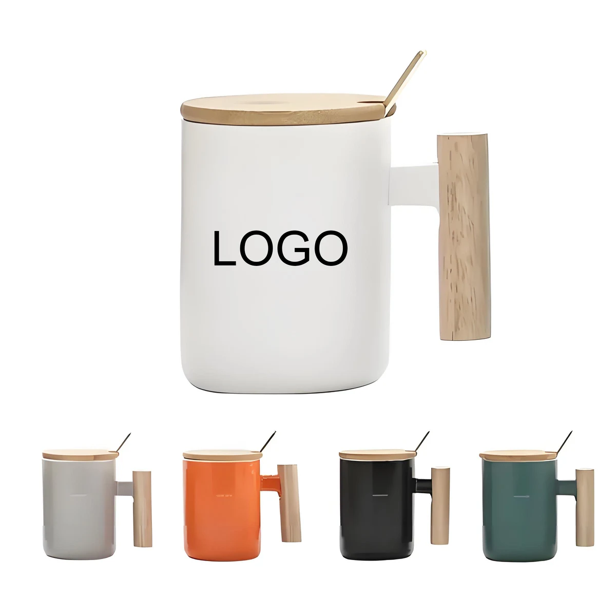 Ceramic Coffee Mug with Cork Bottom and Spill Proof Lid 1