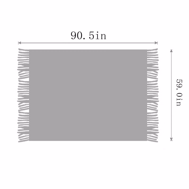 Fringed Thin Knit Blanket