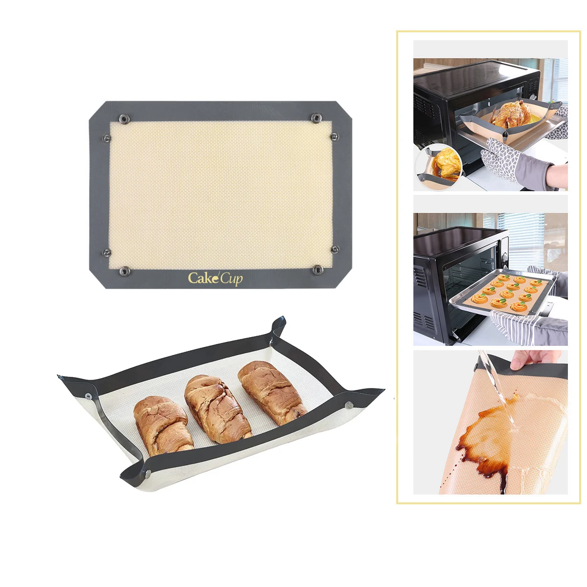 Non Stick Silicone Pastry Mat with Buttons 1