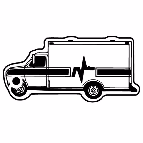 Ambulance 9 Key Tag - Spot Color