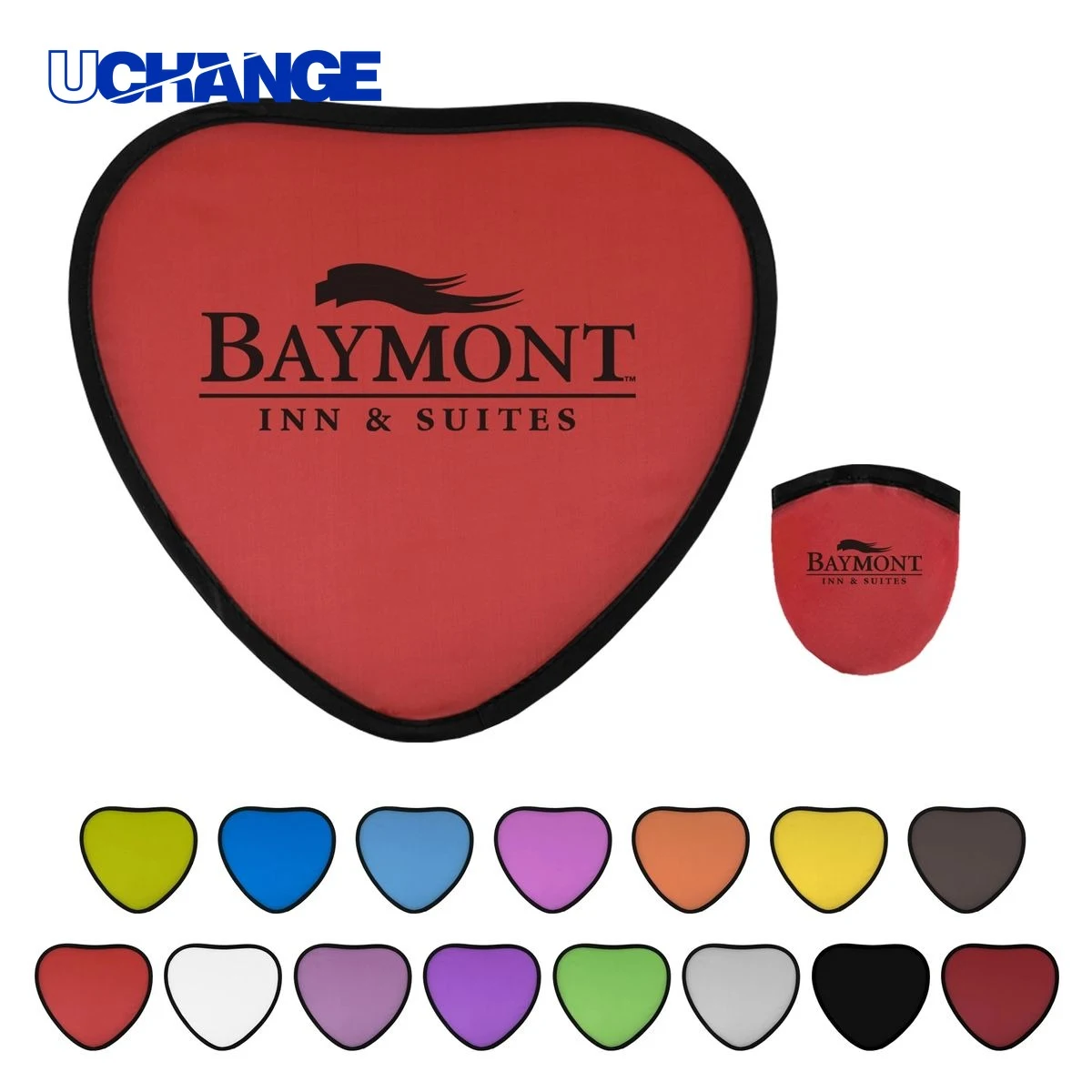 Heart Shape Folding Flying Disc with Case for Outdoor Use 1