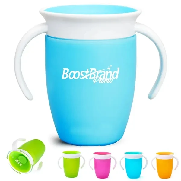 Custom 8 oz 360 Degree Training Sippy Cup — Safe Spill-Proof Toddler Gift 1