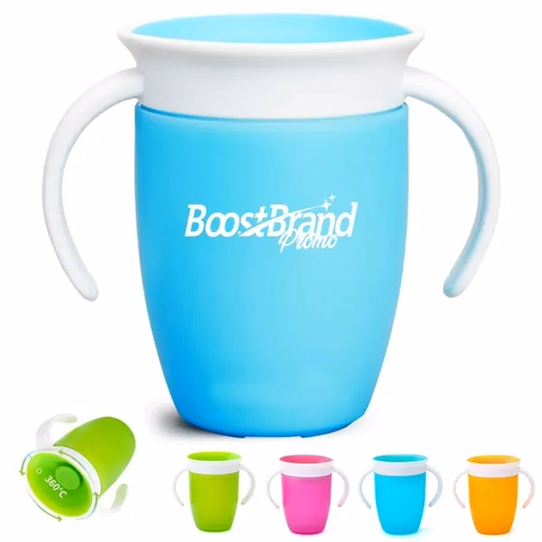 Custom 8 oz 360 Degree Training Sippy Cup — Safe Spill-Proof Toddler Gift